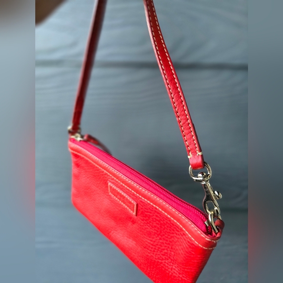 Dooney & Bourke Red Leather Wristlet - Picture 5 of 5